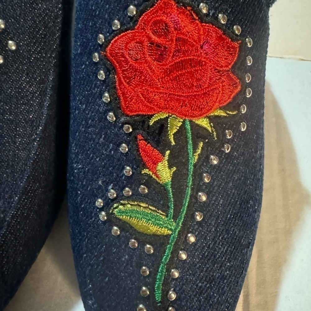 Yoki Willas-71 dark denim mules. - Picture 2 of 3